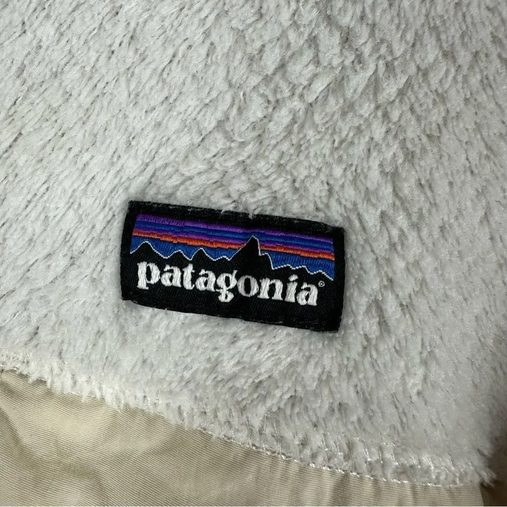 Patagonia Fleece Pullover Re-Tool Snap-T Cream Ecru White size M - Picture 3 of 5
